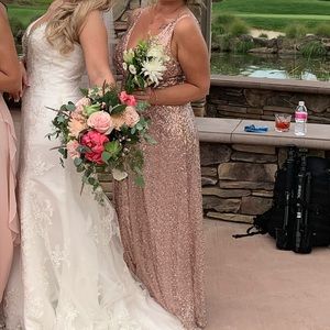 ROSEGOLD sequin bridal party dress